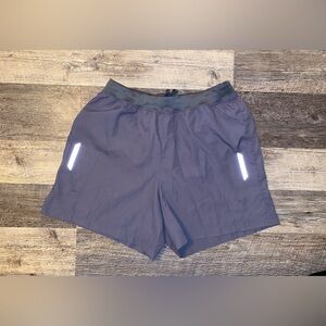 Champion Men's Athletic Shorts - Charcoal Gray with Reflective Strips